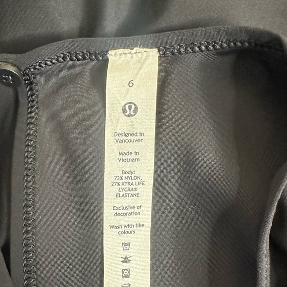 Lululemon Lightweight High-Neck Romper W1DU9R Black size 6 - Picture 4 of 6
